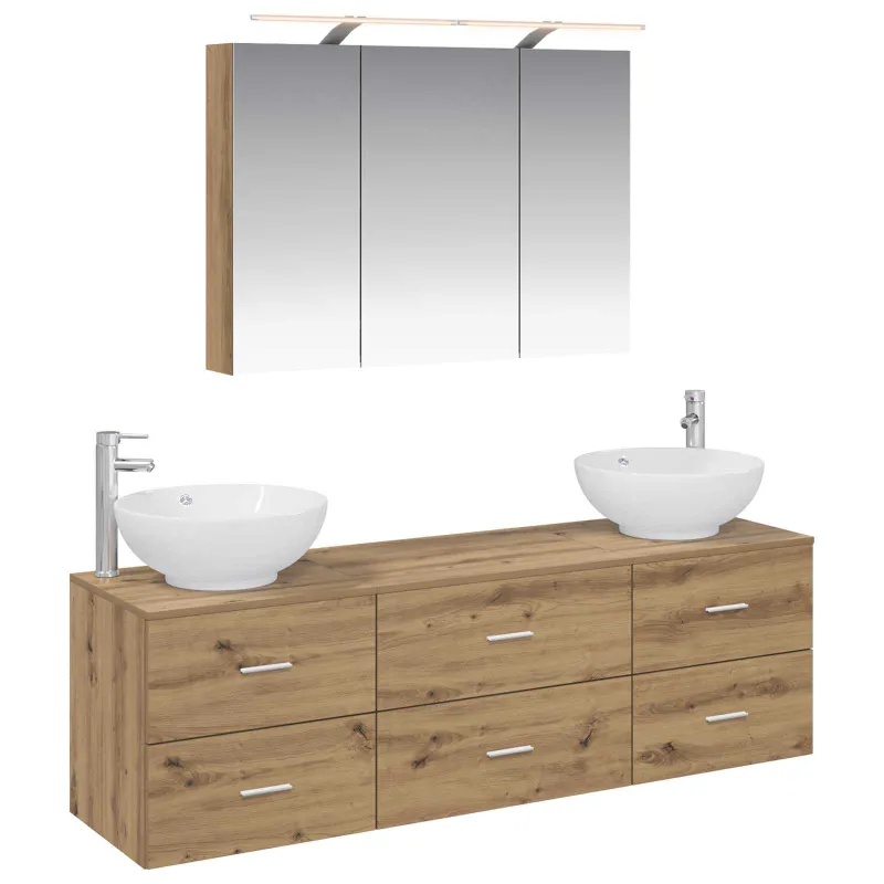Vonios baldų rinkinys 4 pcs Artisano ąžuolo