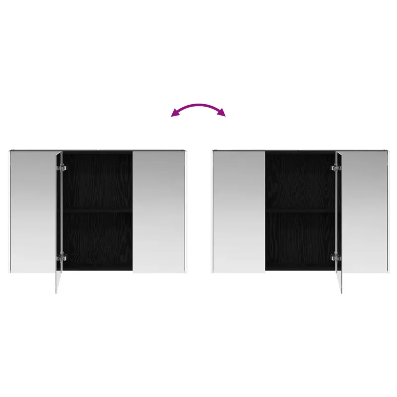 Vonios baldų rinkinys 4 pcs Juodojo ąžuolo
