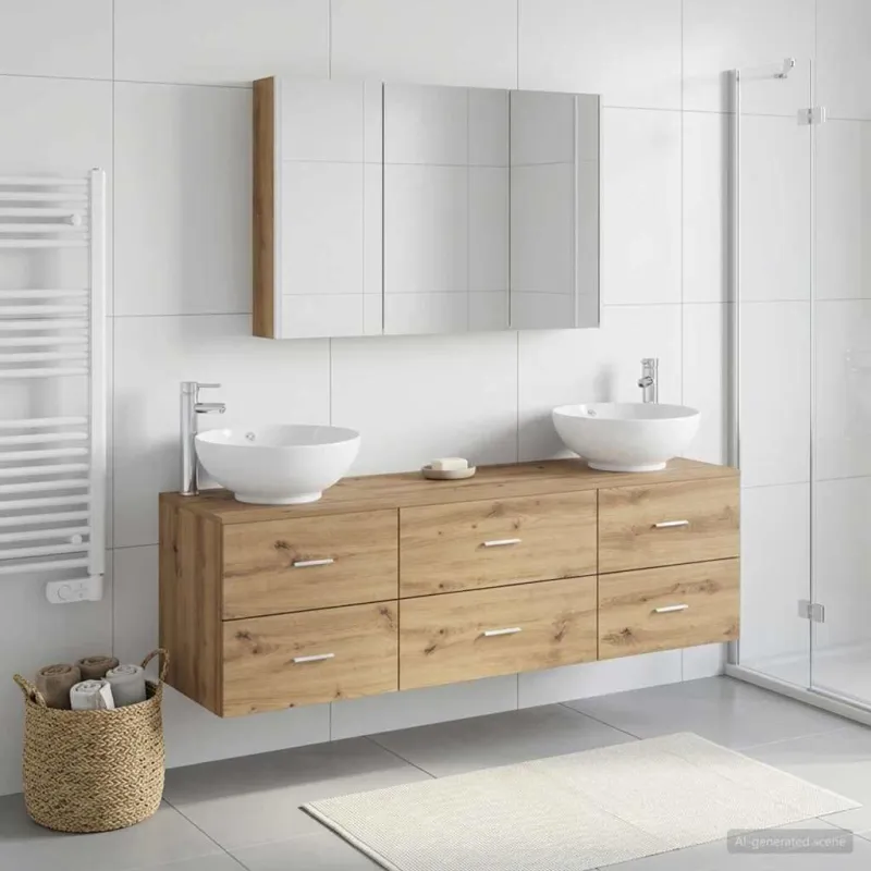 Vonios baldų rinkinys 4 pcs Artisano ąžuolo