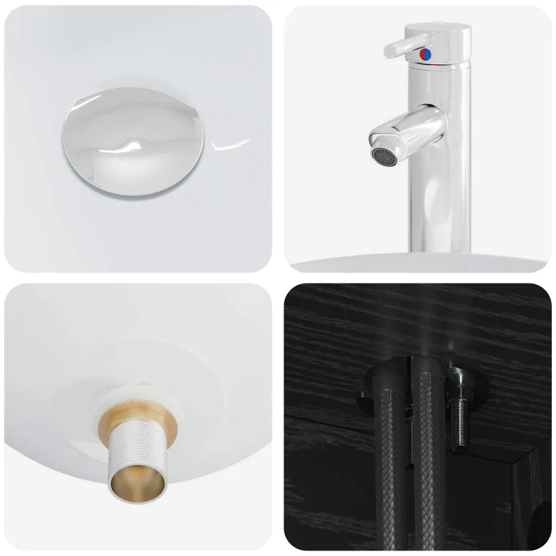Vonios baldų rinkinys 5 pcs Juodojo ąžuolo