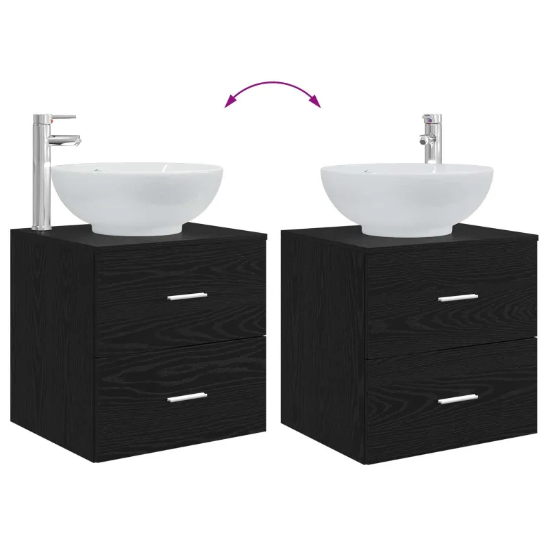 Vonios baldų rinkinys 5 pcs Juodojo ąžuolo