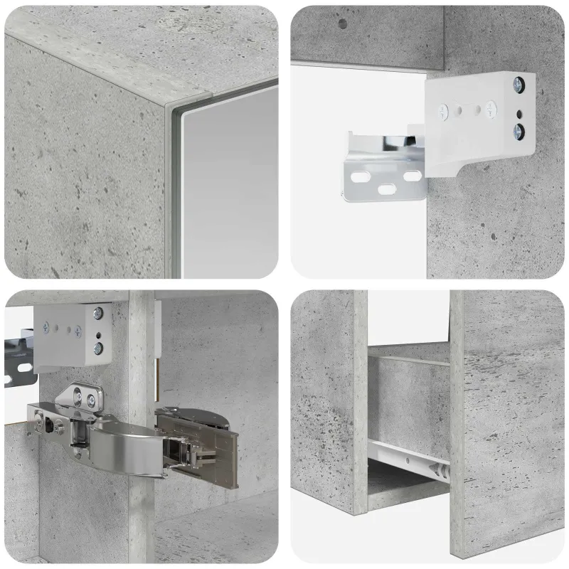 Vonios baldų rinkinys 5 pcs Betono pilka