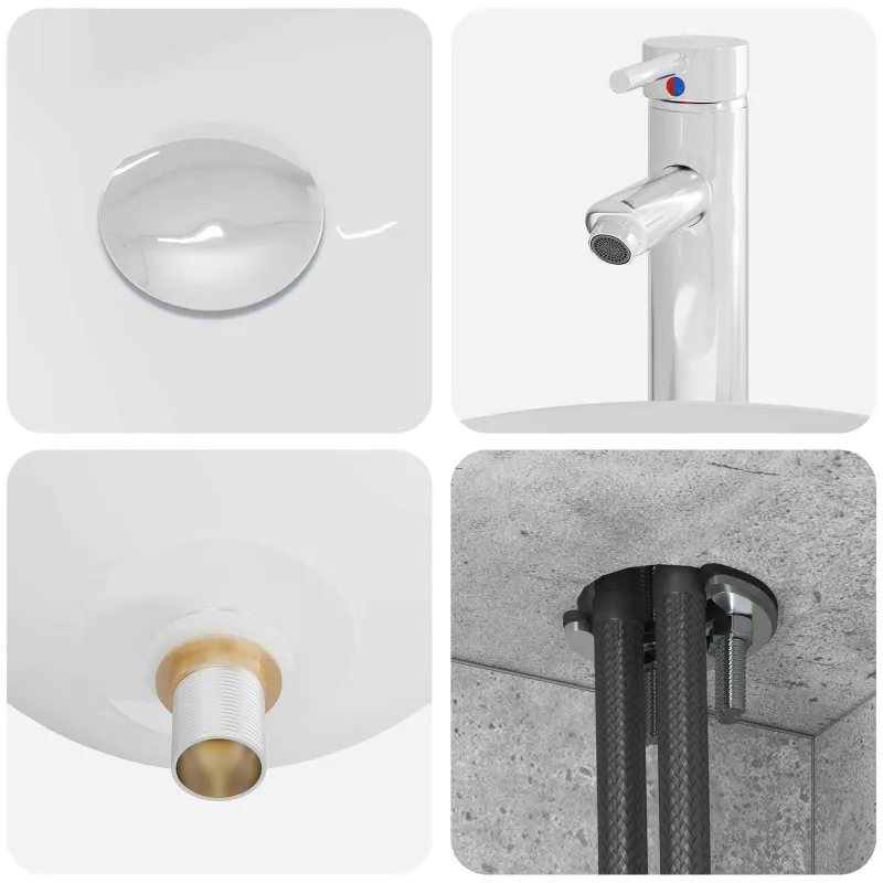 Vonios baldų rinkinys 5 pcs Betono pilka