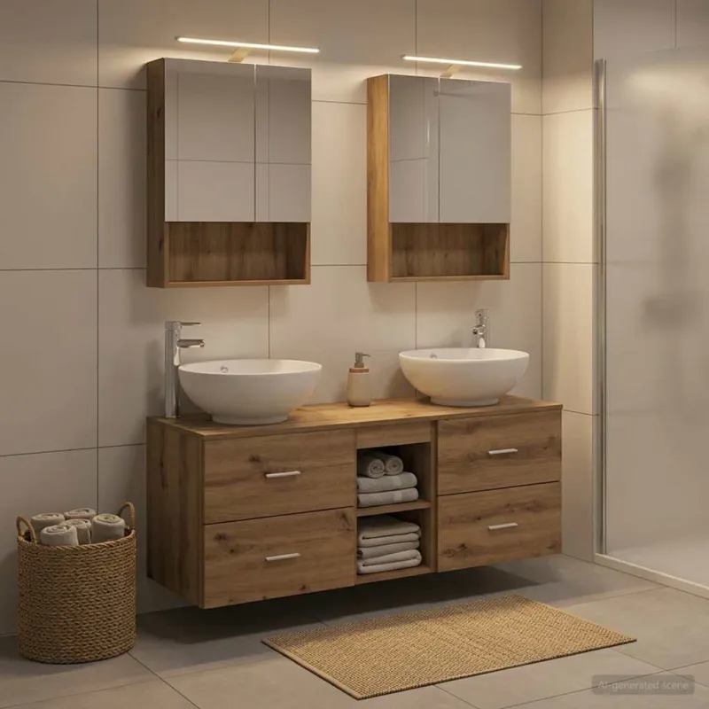 Vonios baldų rinkinys 5 pcs Artisano ąžuolo