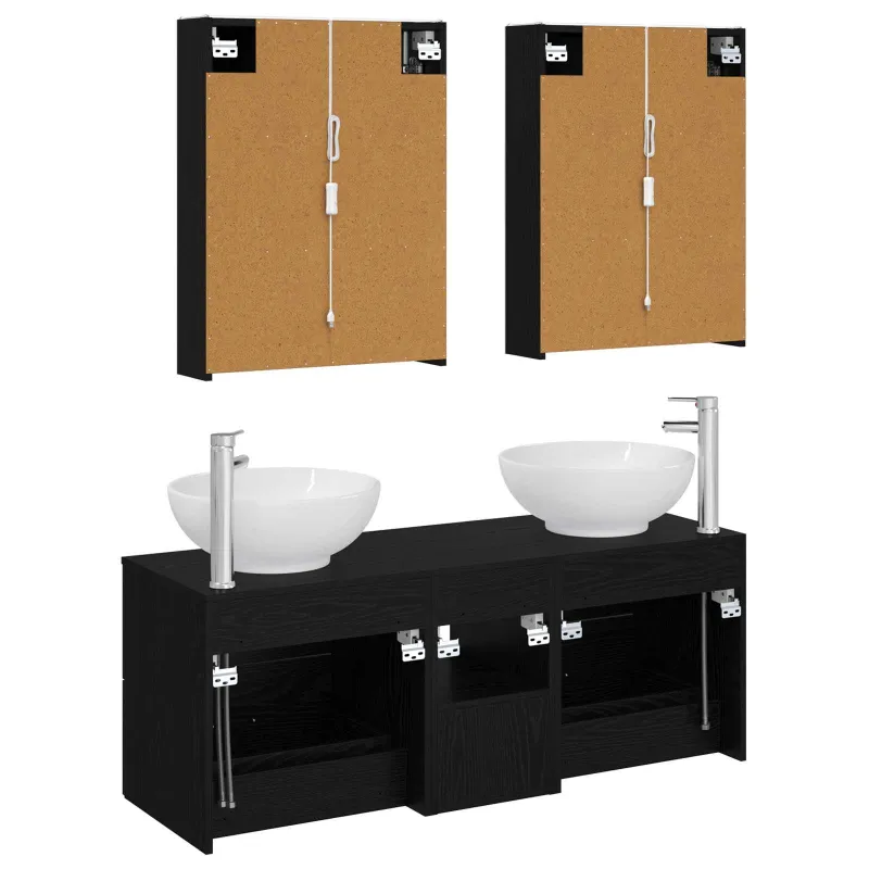 Vonios baldų rinkinys 5 pcs Juodojo ąžuolo