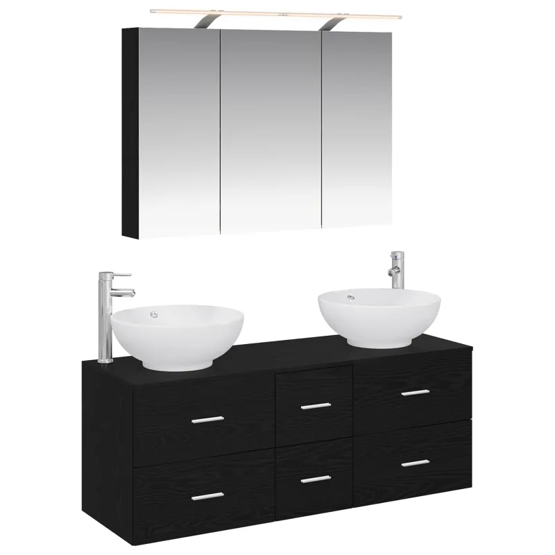 Vonios baldų rinkinys 4 pcs Juodojo ąžuolo