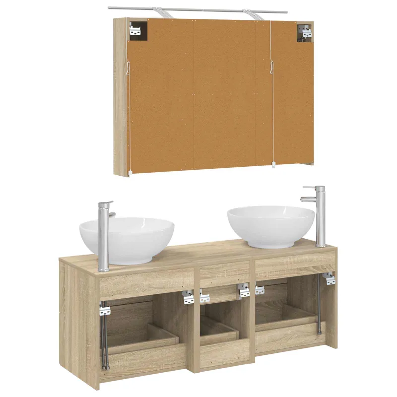 Vonios baldų rinkinys 4 pcs Sonoma ąžuolas