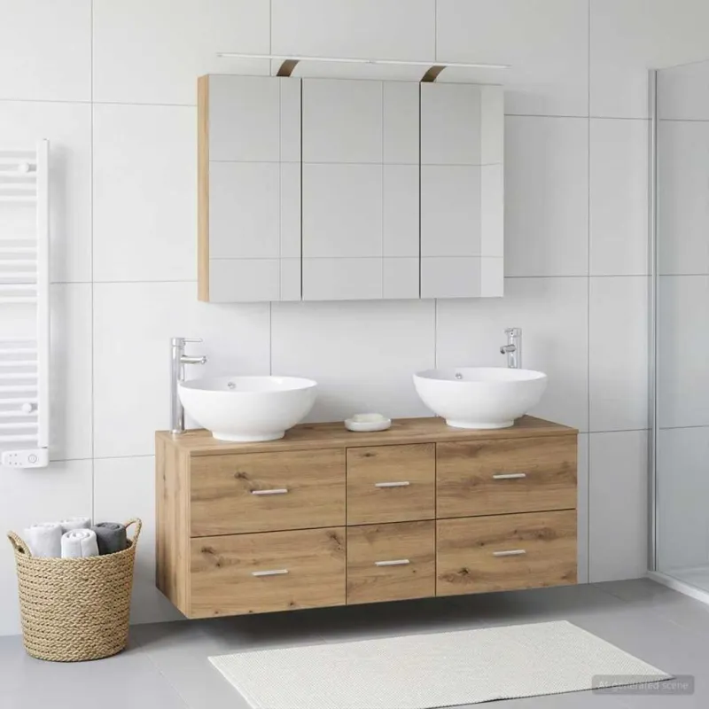 Vonios baldų rinkinys 4 pcs Artisano ąžuolo