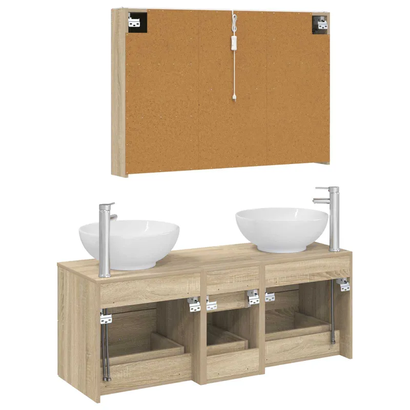 Vonios baldų rinkinys 4 pcs Sonoma ąžuolas