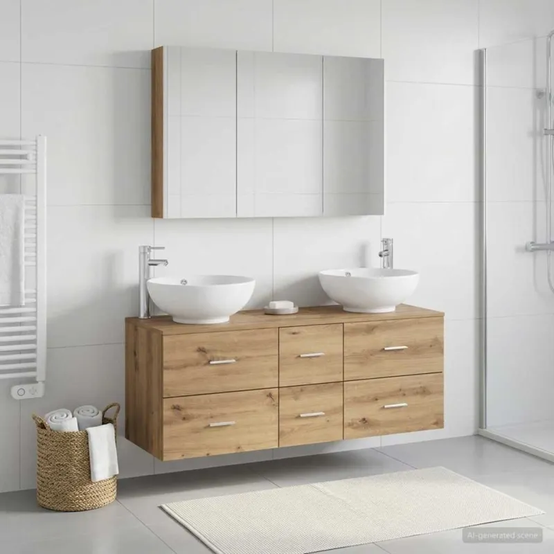 Vonios baldų rinkinys 4 pcs Artisano ąžuolo