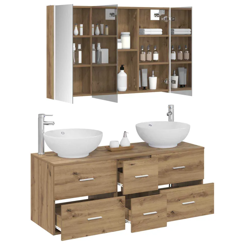 Vonios baldų rinkinys 4 pcs Artisano ąžuolo