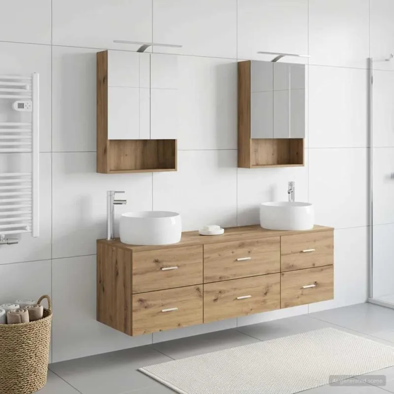 Vonios baldų rinkinys 5 pcs Artisano ąžuolo