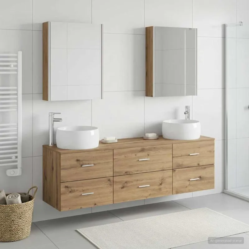 Vonios baldų rinkinys 5 pcs Artisano ąžuolo