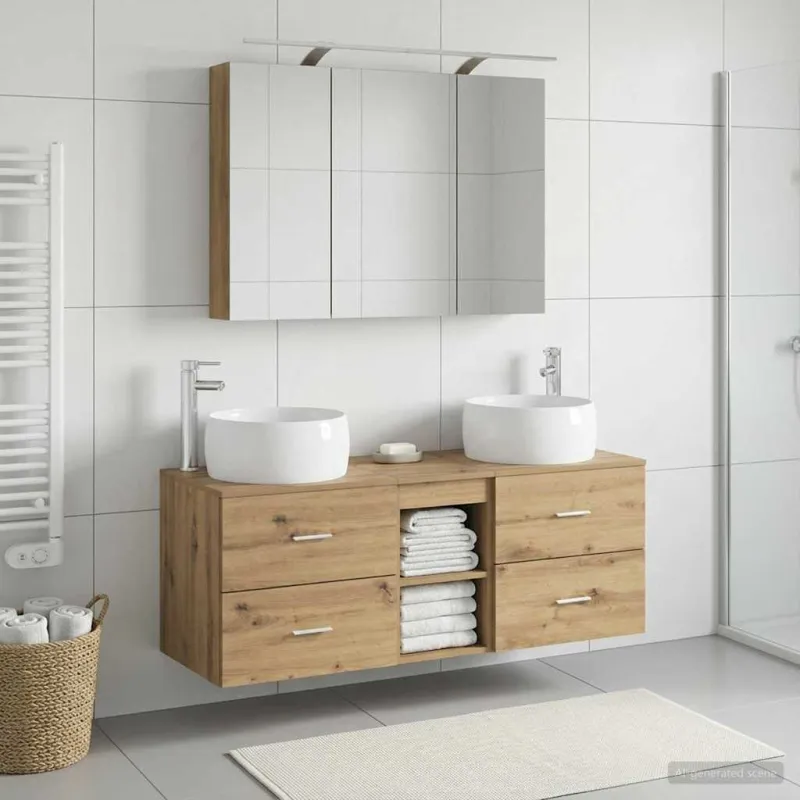 Vonios baldų rinkinys 4 pcs Artisano ąžuolo