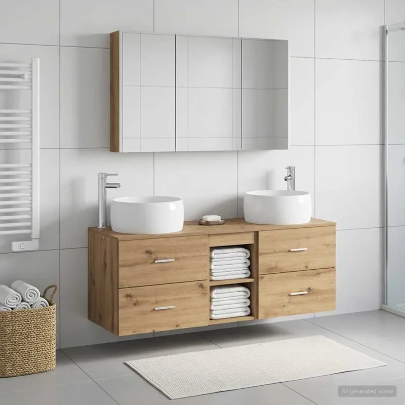 Vonios baldų rinkinys 4 pcs Artisano ąžuolo