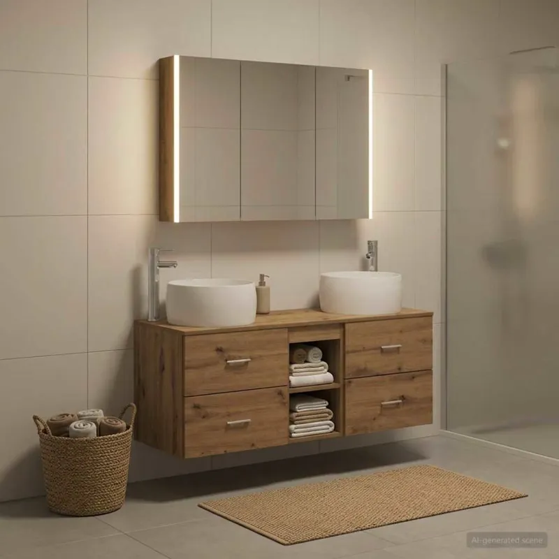 Vonios baldų rinkinys 4 pcs Artisano ąžuolo