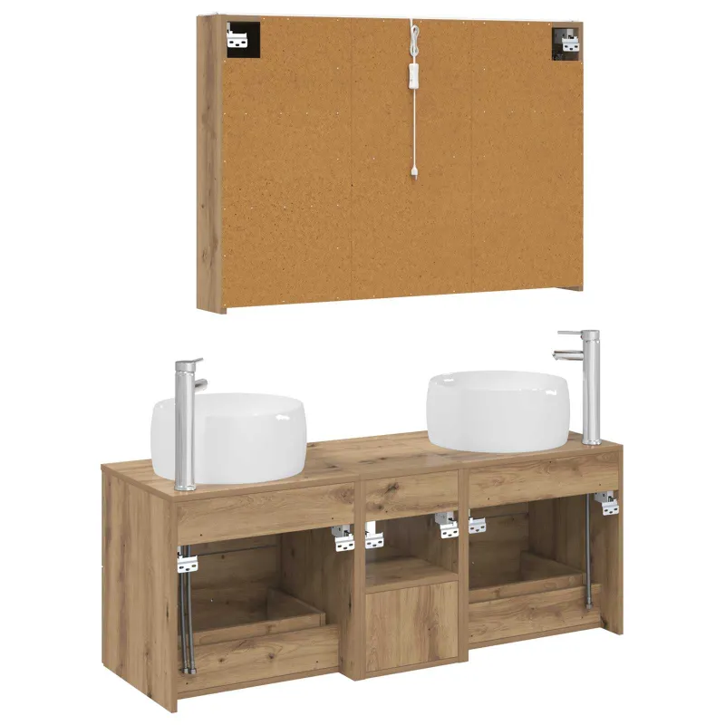 Vonios baldų rinkinys 4 pcs Artisano ąžuolo