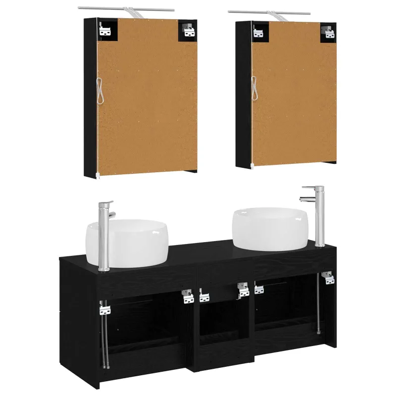 Vonios baldų rinkinys 5 pcs Juodojo ąžuolo