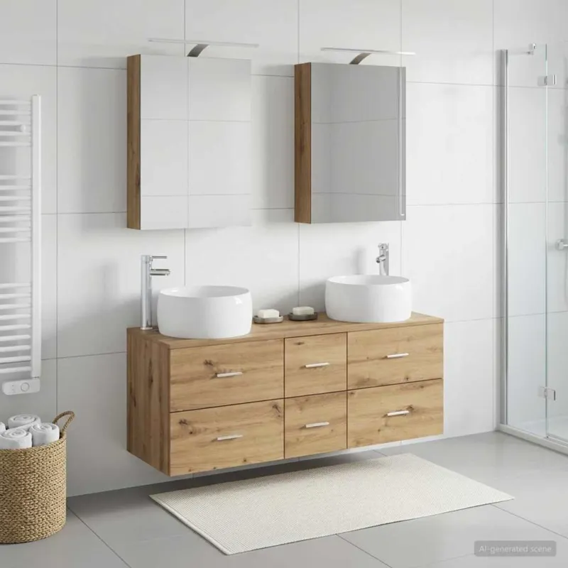 Vonios baldų rinkinys 5 pcs Artisano ąžuolo