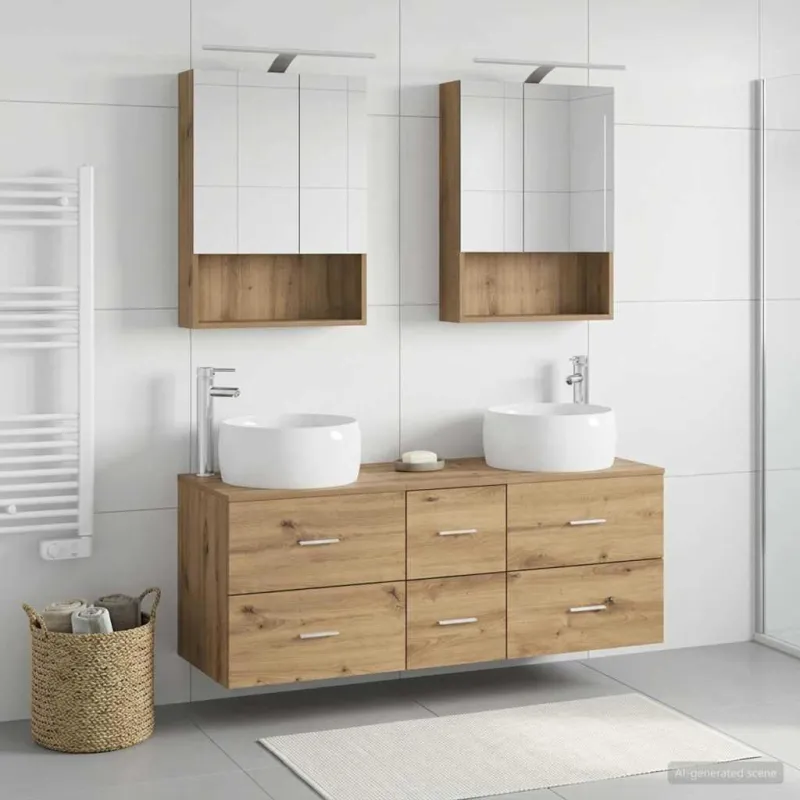 Vonios baldų rinkinys 5 pcs Artisano ąžuolo