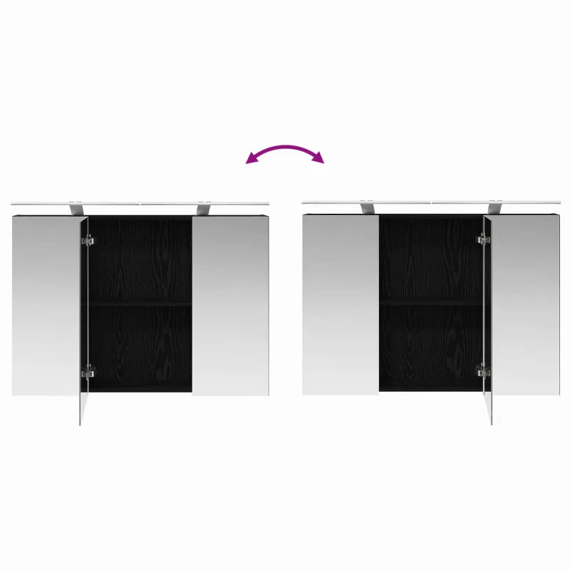 Vonios baldų rinkinys 4 pcs Juodojo ąžuolo