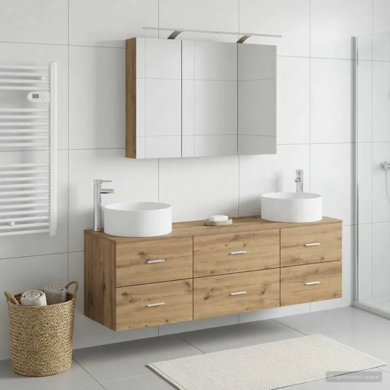 Vonios baldų rinkinys 4 pcs Artisano ąžuolo