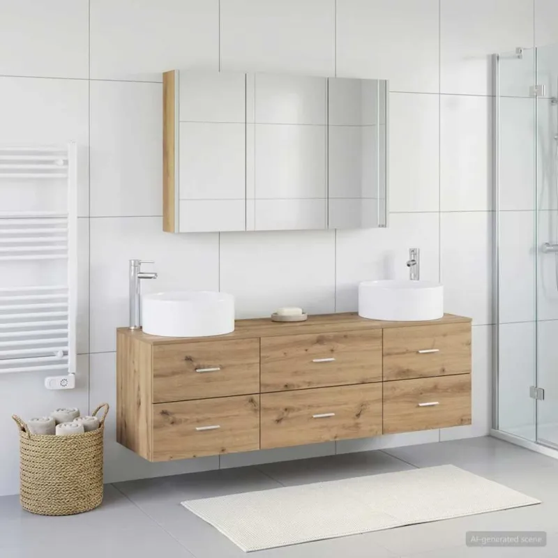 Vonios baldų rinkinys 4 pcs Artisano ąžuolo