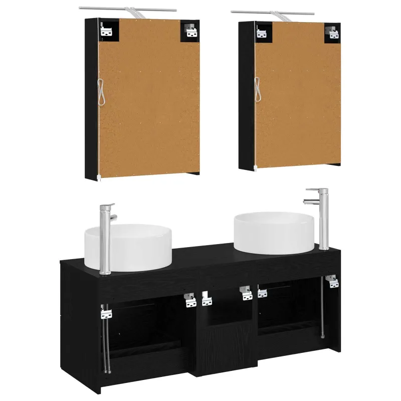 Vonios baldų rinkinys 5 pcs Juodojo ąžuolo