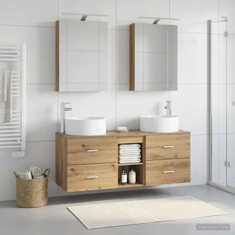 Vonios baldų rinkinys 5 pcs Artisano ąžuolo