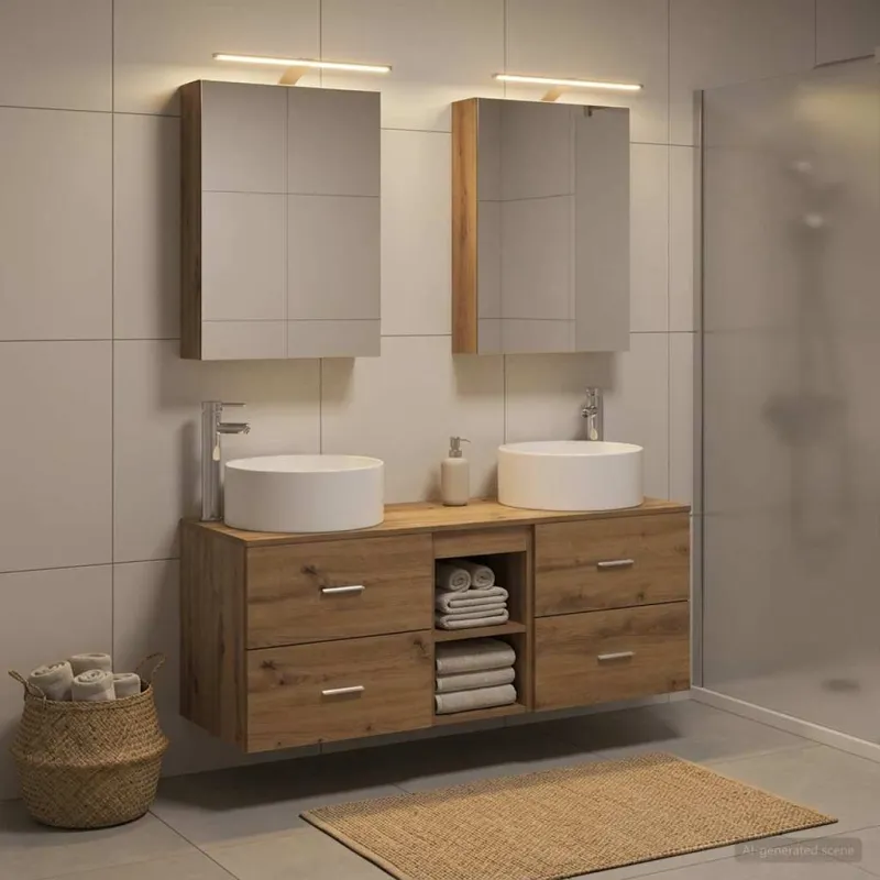 Vonios baldų rinkinys 5 pcs Artisano ąžuolo