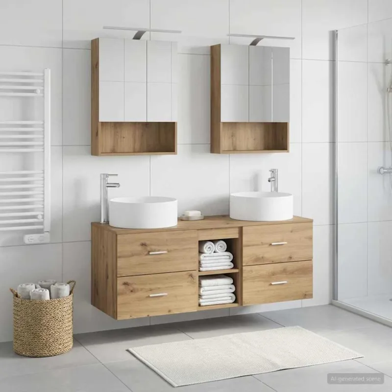 Vonios baldų rinkinys 5 pcs Artisano ąžuolo