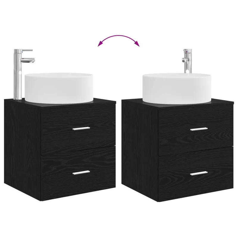 Vonios baldų rinkinys 5 pcs Juodojo ąžuolo