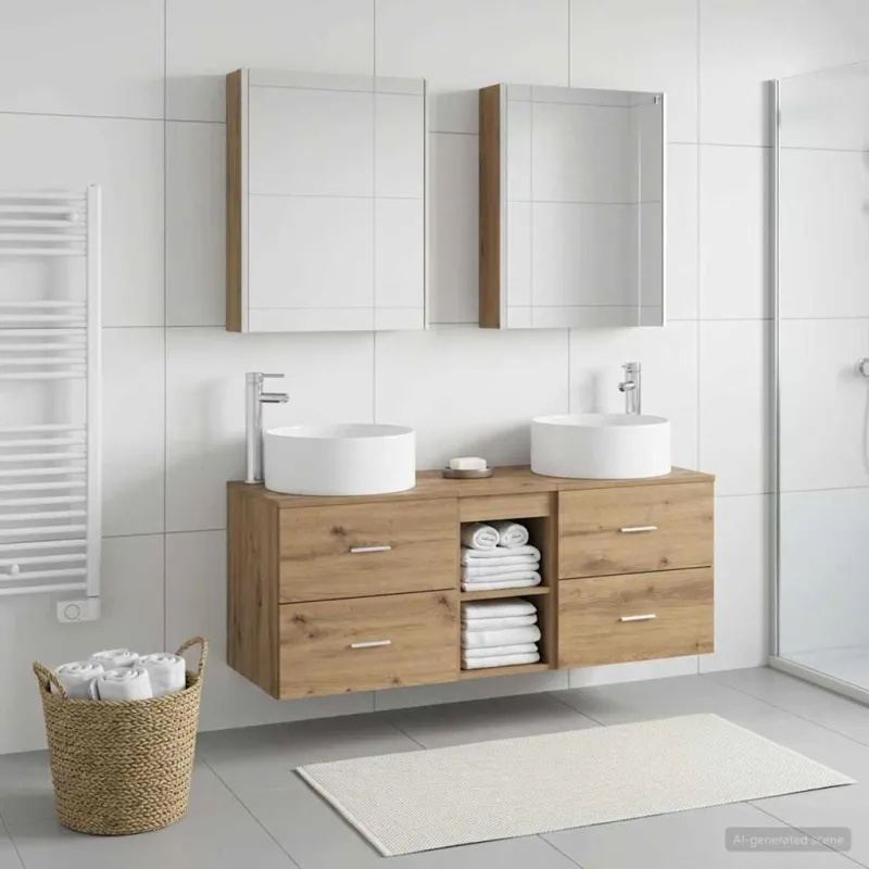 Vonios baldų rinkinys 5 pcs Artisano ąžuolo