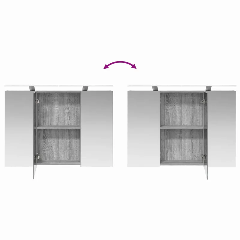 Vonios baldų rinkinys 4 pcs Pilka Sonoma