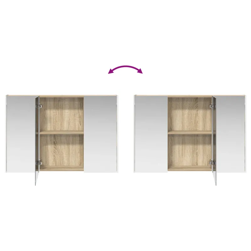 Vonios baldų rinkinys 4 pcs Sonoma ąžuolas