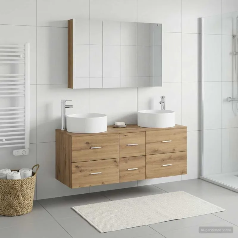 Vonios baldų rinkinys 4 pcs Artisano ąžuolo