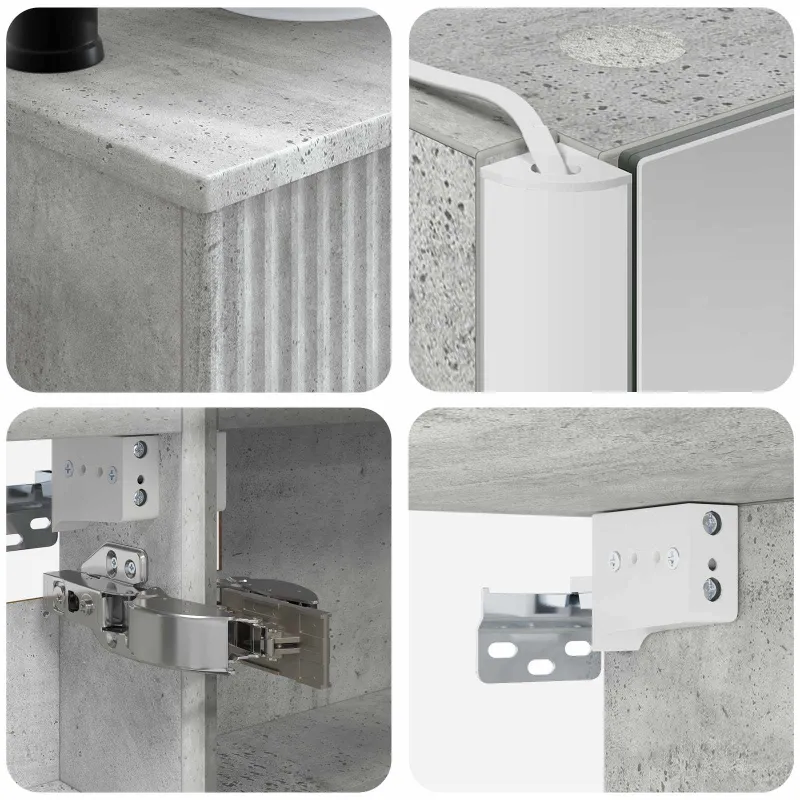 Vonios baldų rinkinys 6 pcs Betono pilka
