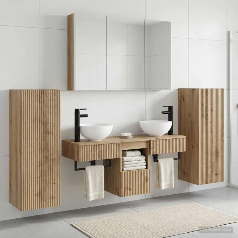 Vonios baldų rinkinys 6 pcs Artisano ąžuolo