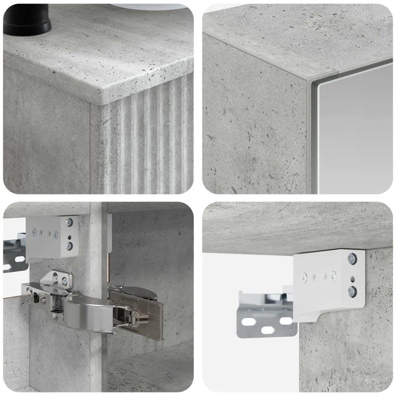 Vonios baldų rinkinys 6 pcs Betono pilka