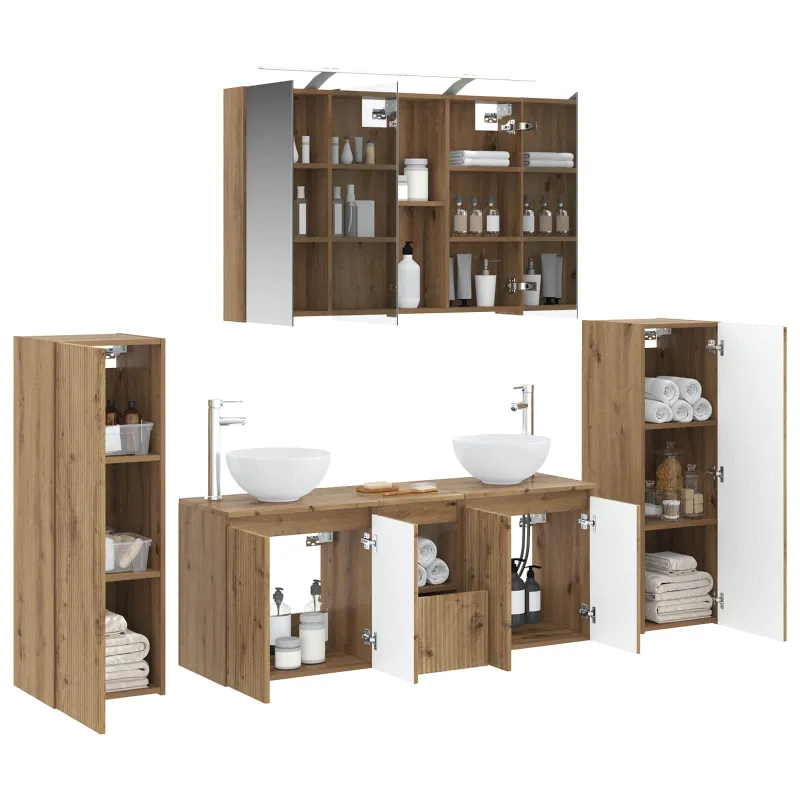 Vonios baldų rinkinys 6 pcs Artisano ąžuolo
