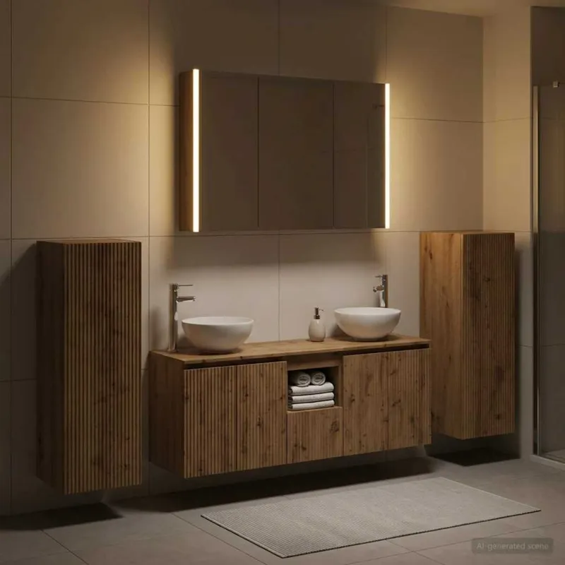 Vonios baldų rinkinys 6 pcs Artisano ąžuolo