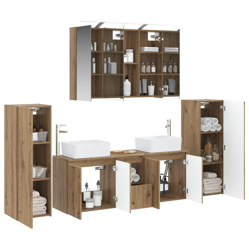 Vonios baldų rinkinys 6 pcs Artisano ąžuolo