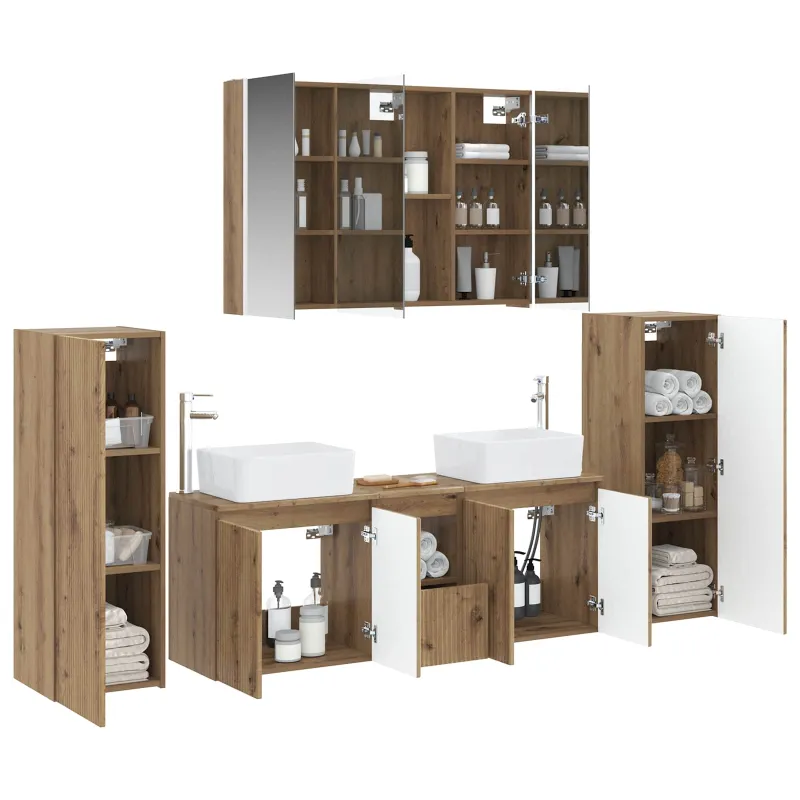 Vonios baldų rinkinys 6 pcs Artisano ąžuolo