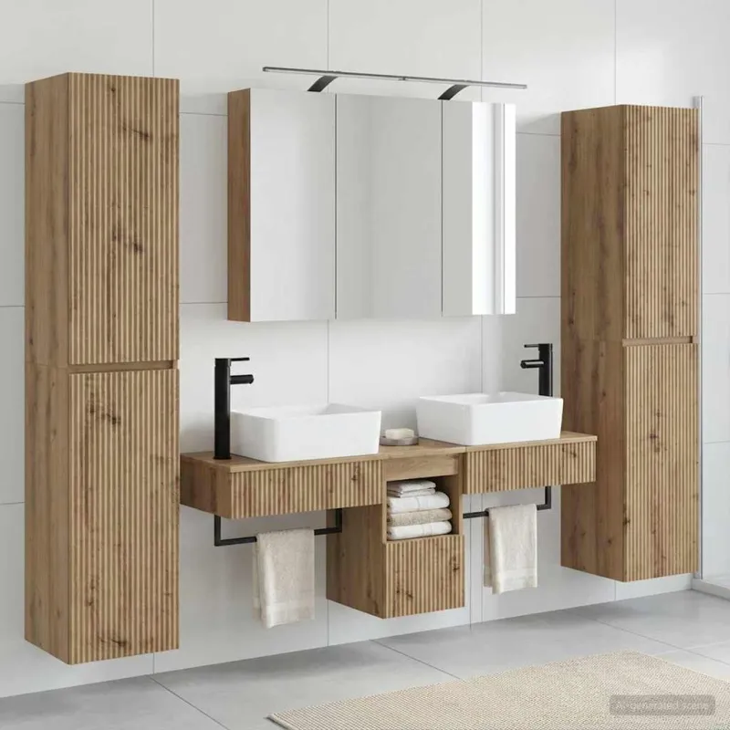 Vonios baldų rinkinys 6 pcs Artisano ąžuolo