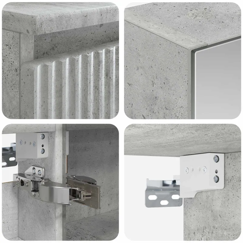 Vonios baldų rinkinys 6 pcs Betono pilka