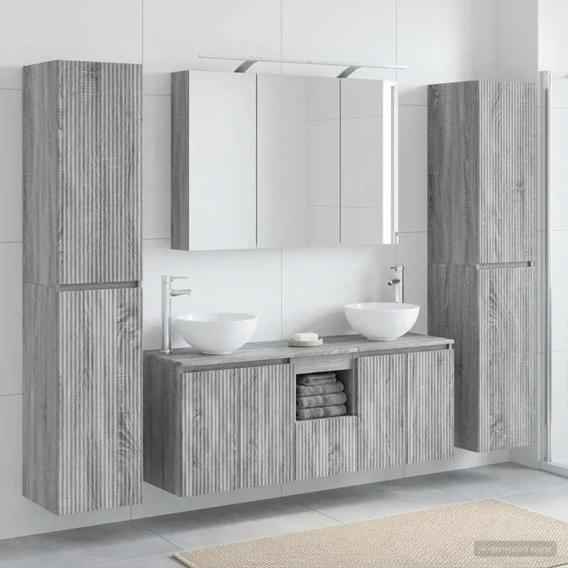 Vonios baldų rinkinys 6 pcs Pilka Sonoma