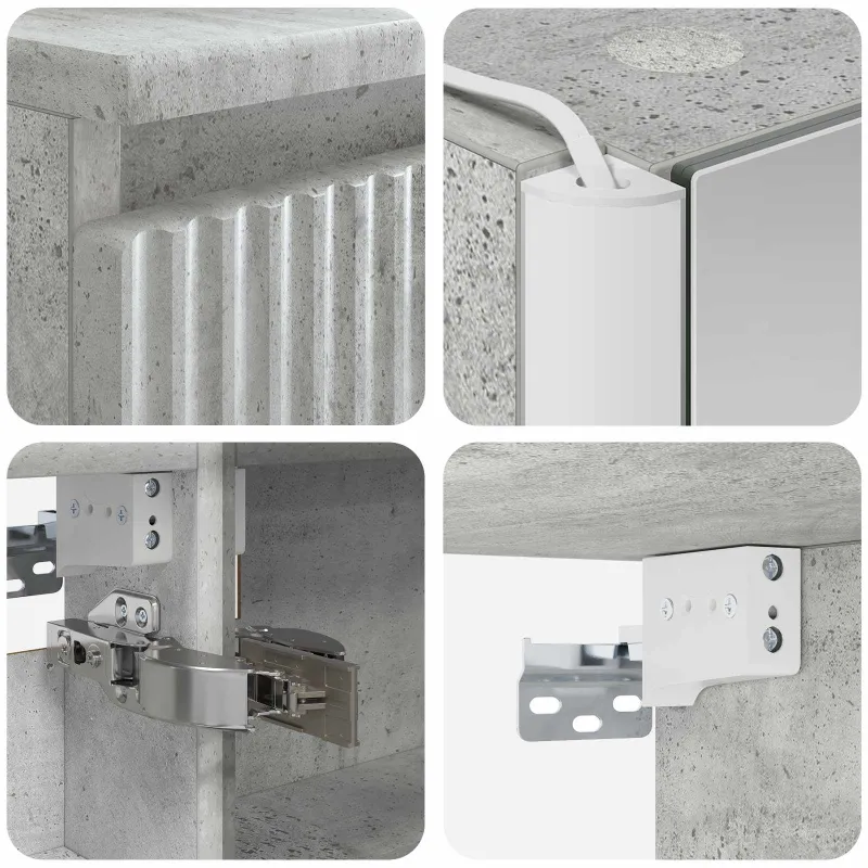 Vonios baldų rinkinys 6 pcs Betono pilka