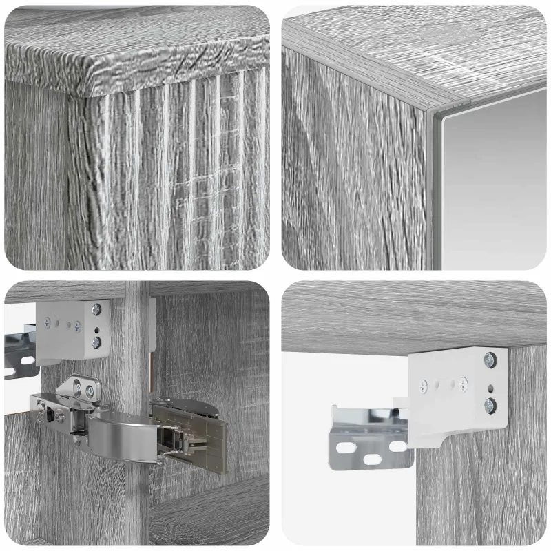 Vonios baldų rinkinys 5 pcs Pilka Sonoma