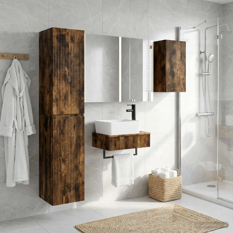 Vonios baldų rinkinys 5 pcs Dūminio ąžuolo