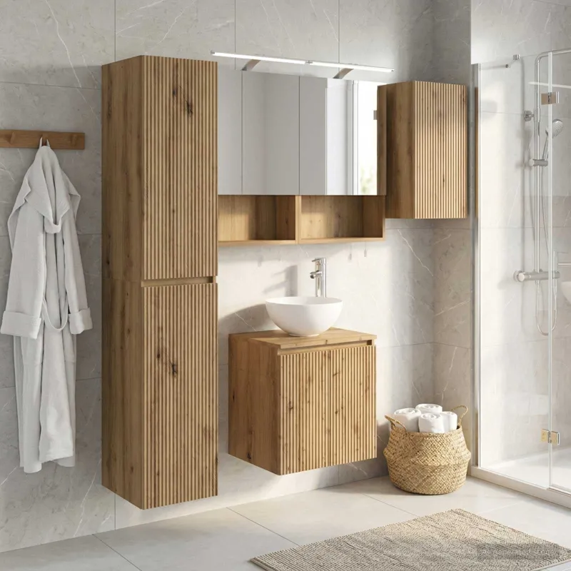 Vonios spintos komplektas 5 pcs Artisano ąžuolo